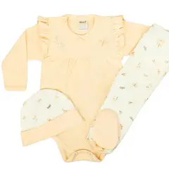 GENERICO - Ajuar - 3 piezas Algodón - Libelula - Melon