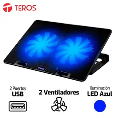 TEROS - Cooler Para Laptop TE-7020N 2 Ventiladores
