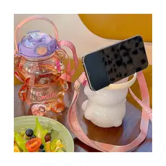 GENERICO - Botella Tomatodo Osito Para Niño Nina 1000ML Morada