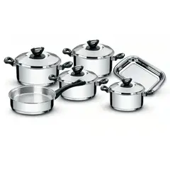 TRAMONTINA - Juego de Ollas 10 Piezas Solar Baquelite 65720/000