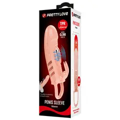 PRETTY LOVE - Funda Pene Extensora Texturizada 14.5 cm Sloane Estimulador Vibrador