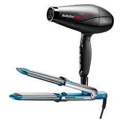 BABYLISS PRO - Combo BabylissPRO Alisadora Optima 3000 y Secador Black Star B6200PE
