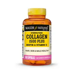 MASON NATURAL - Colágeno 1500 Plus con Biotina y Vitamina C - - 60 Cápsulas