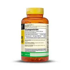 MASON NATURAL - Vitamina D3 1000 UI - - 60 Cápsulas Blandas
