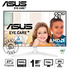 ASUS - Monitor 27 IPS FHD 75Hz AMD FreeSync 1ms Low Blue Light Antibacteriano