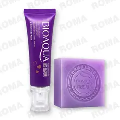 BIOAQUA - PACK CREMA BLANQUEADORA DE ZONAS y JABÓN NATURAL DE LAVANDA