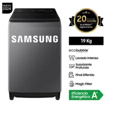 SAMSUNG - LAVADORA ECOBUBBLE 19KG GRIS WA19CG6441BDPE