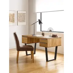 TU MESITA - Escritorio Contemporáneo Porté Marrón 135cm