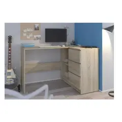 TU MESITA - Escritorio en L Clásico Century color Duna 3 cajones