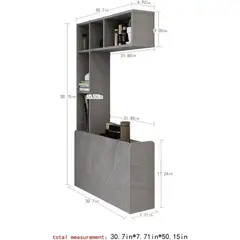 TU MESITA - Escritorio Flotante Lexi color Gris Oscuro