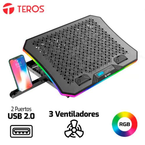 Cooler Gamer para Laptop TE-7130N hasta 19 pulgadas con soporte de celular