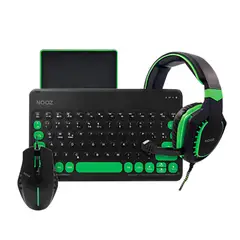 NOOZ - Combo Gamer Audífonos Gamer + Teclado +Mouse + Mousepad NZG-8147K
