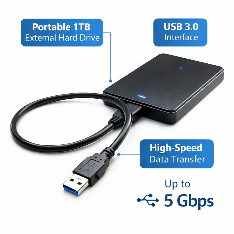 Case para Disco Duro Externo SATA 2.5" – USB 3.0