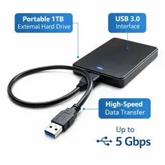 GENERICO - Case para Disco Duro Externo SATA 2.5" – USB 3.0