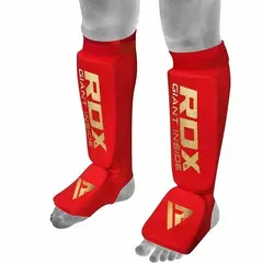 RDX - Canilleras con Empeine de Espuma MMA SI Rojo - L