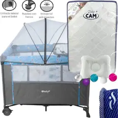 EBABY - Cuna para bebe Colecho Nala AZUL+ Colchón AZUL