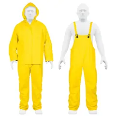 TRUPER - Mameluco impermeable doble capa para lluvia talla S