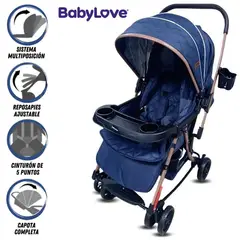 BABY - Coche Mecedora de Lujo «SEULGI» Blue