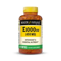 MASON NATURAL - Vitamina E 1000 UI - - 50 Cápsulas Blandas