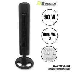 BOSSKO - Ventilador Torre 90W BK-8228VT-NG Negro