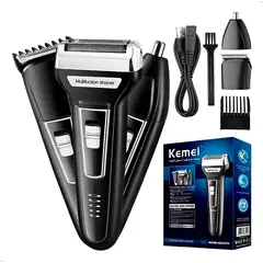 KEMEI - Máquina de Corte de Cabello Inalámbrica KM 6559 combo 3 en 1
