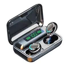 GENERICO - Audífonos Bluetooth 5.0 F9 con Pantalla LED y Power Bank