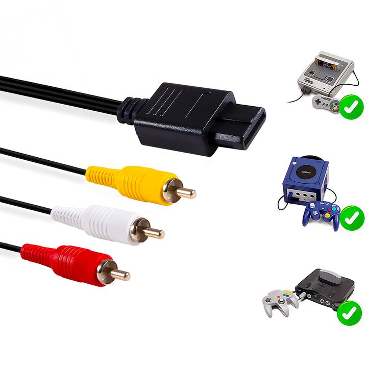 CABLE audio y video AV para SNES N64 y NGC