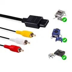GENERICO - CABLE audio y video AV para SNES N64 y NGC