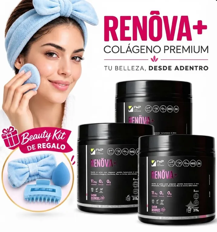COLAGENO RENOVA PREMIUM PACK X 3 / Resveratrol/CoenzimaQ10/Vitamina C