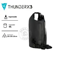 THUNDER X3 - Mochila Impermeable ThunderX3 DRY BAG 10L Resistente y Compacta