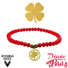JOYERIA FENIX - Pulsera Trébol Elástica - Joyería Fénix