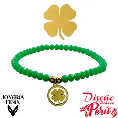 JOYERIA FENIX - Pulsera Trébol Elástica - Joyería Fénix