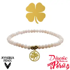 JOYERIA FENIX - Pulsera Trébol Elástica - Joyería Fénix