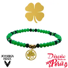 JOYERIA FENIX - Pulsera Trébol Elástica - Joyería Fénix