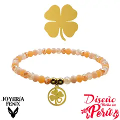 JOYERIA FENIX - Pulsera Trébol Elástica - Joyería Fénix