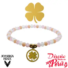 JOYERIA FENIX - Pulsera Trébol Elástica - Joyería Fénix