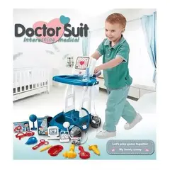 GENERICO - SET DE DOCTOR MUSICAL PARA NIÑOS - AZUL