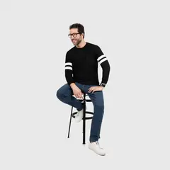 CONUNDRA CLOTHING - Polo Manga Larga Negro 100% Algodon