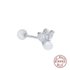 CLEO JOYAS & ACCESORIOS - Piercing Xime Perla 925 Plateado Plata