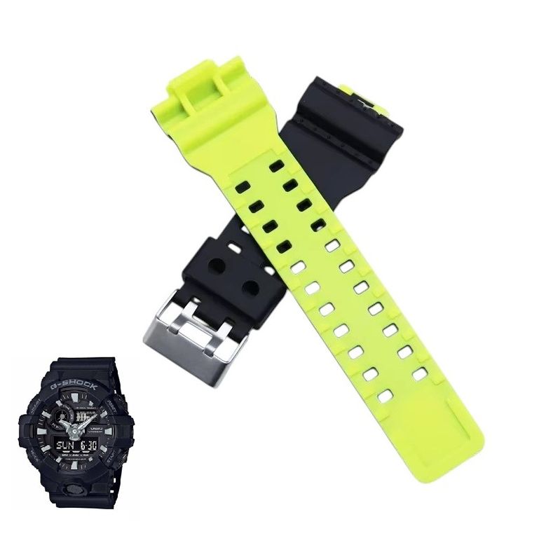 Correa Repuesto Bicolor para CASIO G SHOCK GA-700 - NAmarillo