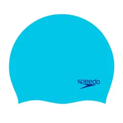 SPEEDO - Gorro Natación Plain Moulded Silicona Niños Celeste