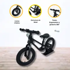 CUZKA - Bicicleta de Balance »HAPPY BABY» Black