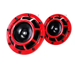 GENERICO - Claxon Platillo Súper Tono para Moto y Auto - Sonido Potente y Claro 12 5 x 43 cm 2Pcs