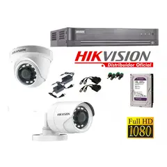 HIKVISION - KIT 2 CÁMARAS FULL-HD, INCLUYE APLICACIÓN GRATIS PARA VISUALIZAR POR INTERNET Y SOPORTE TECNICO PERMANENTE.