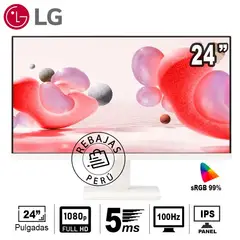 LG - Monitor 24MR400-W 24 IPS FHD 100Hz AMD FreeSync Cuidado Ocular