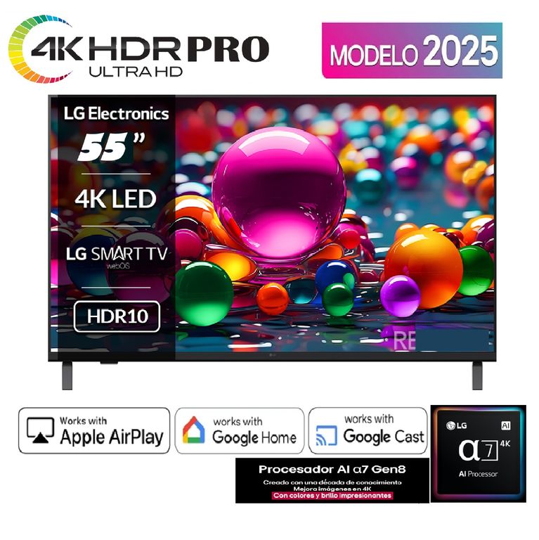 Led 55 Pulgadas UHD 4K Smart TV Procesador A7 55UA7300