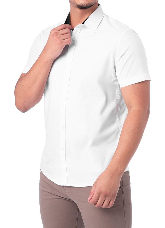 Camisa Popelina Stretch Hombre Paulino 1 Mc