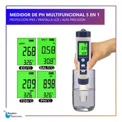 GENERICO - NOYAFA EZ-9909 MONITOR DIGITAL CALIDAD DEL AGUA 5EN1