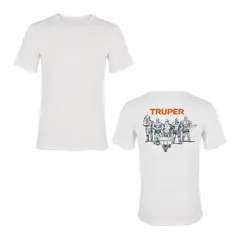 TRUPER - Polo blanco 100% algodón para Hombre -
