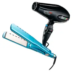BABYLISS PRO - Combo BabylissPro Alisadora BNT4093TPE y Secador Portofino Negro